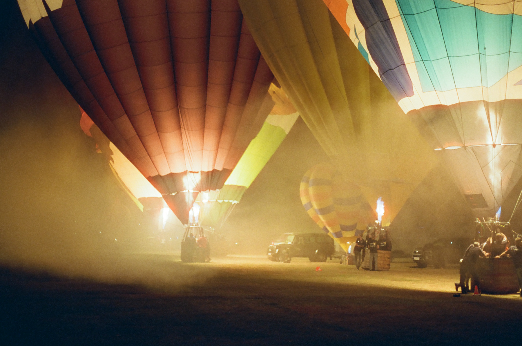 Ballons at night