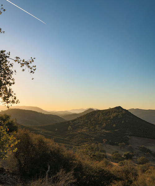 Sunrise over california